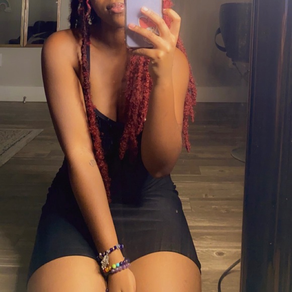 Candice Candice Black Beaded Tassel Dress - Picture 4 of 4